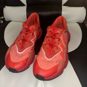 Adidas Originals Mens Ozweego Shoes Triple Hires Red Fv2911 Men's Sz 9.5